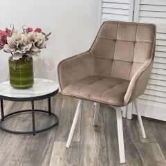 Стул MAVERICK 360 град. поворот. BLUVEL-40 BEIGE/ белый каркас, М-City в Нефтекамске - neftekamsk.mebel24.online | фото 2