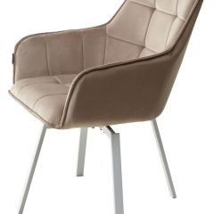 Стул MAVERICK 360 град. поворот. BLUVEL-40 BEIGE/ белый каркас, М-City в Нефтекамске - neftekamsk.mebel24.online | фото 8
