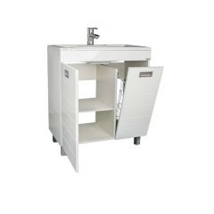 Тумба под умывальник Elen 75 Cube без ящика и корзиной для белья Домино (DC5003T) в Нефтекамске - neftekamsk.mebel24.online | фото 2