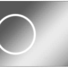 Зеркало Eclipse 100 black с подсветкой Sansa (SE1032Z) в Нефтекамске - neftekamsk.mebel24.online | фото