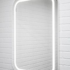 Зеркало Elis 100 white с подсветкой Sansa (SEe1045Z) в Нефтекамске - neftekamsk.mebel24.online | фото 3