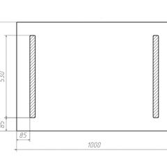 Зеркало Good Light 2-100 с подсветкой Домино (GL7016Z) в Нефтекамске - neftekamsk.mebel24.online | фото 3