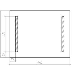 Зеркало Good Light 2-90 с подсветкой Домино (GL7015Z) в Нефтекамске - neftekamsk.mebel24.online | фото 6