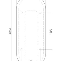 Зеркало Кито 1000х400 с подсветкой Домино (GL7047Z) в Нефтекамске - neftekamsk.mebel24.online | фото 2