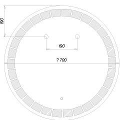 Зеркало Маскат 700х700 с подсветкой Домино (GL7057Z) в Нефтекамске - neftekamsk.mebel24.online | фото 6