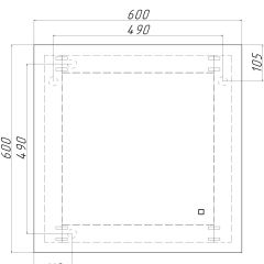 Зеркало Минск 600х600 с подсветкой Домино (GL7038Z) в Нефтекамске - neftekamsk.mebel24.online | фото 7