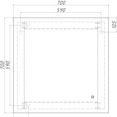 Зеркало Минск 700х700 с подсветкой Домино (GL7039Z) в Нефтекамске - neftekamsk.mebel24.online | фото 8