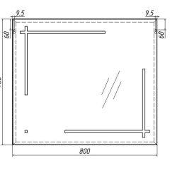 Зеркало Ray 80 black с подсветкой Sansa (SR1037Z) в Нефтекамске - neftekamsk.mebel24.online | фото 7