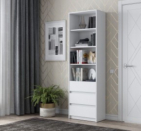 АЙДЕН СТЛ06-600 Стеллаж с 3 ящиками (белый) в Нефтекамске - neftekamsk.mebel24.online | фото