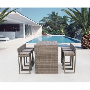 Барный комплект плетеной мебели T390GD/Y390G-W78_6Pcs Grey в Нефтекамске - neftekamsk.mebel24.online | фото 2