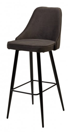 Барный стул NEPAL-BAR ГРАФИТ #14, велюр/ черный каркас (H=78cm) М-City в Нефтекамске - neftekamsk.mebel24.online | фото 4