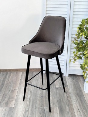 Барный стул NEPAL-BAR ГРАФИТ #14, велюр/ черный каркас (H=78cm) М-City в Нефтекамске - neftekamsk.mebel24.online | фото 5