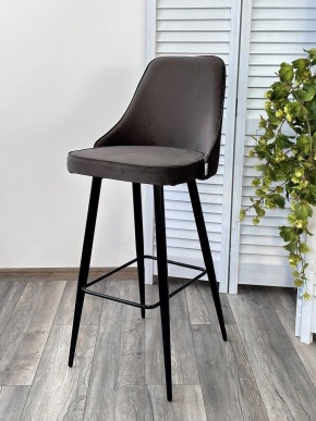Барный стул NEPAL-BAR ГРАФИТ #14, велюр/ черный каркас (H=78cm) М-City в Нефтекамске - neftekamsk.mebel24.online | фото 6