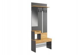 БАСКО Прихожая К9 (графит) в Нефтекамске - neftekamsk.mebel24.online | фото 3