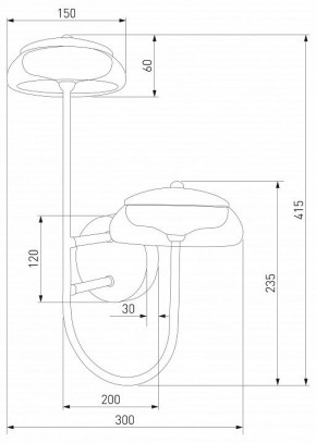 Бра Eurosvet Fungo 50388/2 LED черный в Нефтекамске - neftekamsk.mebel24.online | фото 5