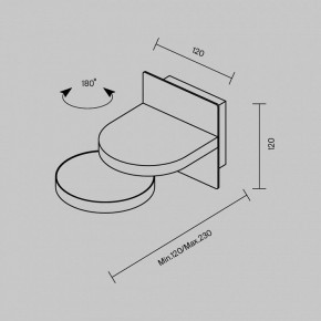 Бра Maytoni Flap MOD354WL-L12B3K в Нефтекамске - neftekamsk.mebel24.online | фото 5