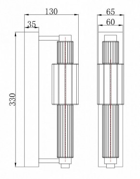Бра Maytoni Verticale MOD308WL-L9CG3K в Нефтекамске - neftekamsk.mebel24.online | фото 3