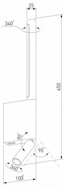 Бра с подсветкой Elektrostandard Sarca a066401 в Нефтекамске - neftekamsk.mebel24.online | фото 5