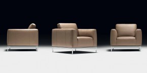 CAPRERA Armchair (P279.010.L30) КРЕСЛО, кожа 3094 сер.беж. цв. в Нефтекамске - neftekamsk.mebel24.online | фото