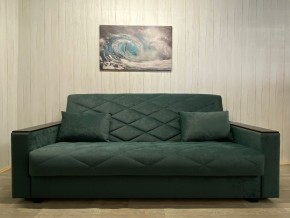 Диван Престиж-15 (НПБ+МДФ) велюр Sensey bottle green в Нефтекамске - neftekamsk.mebel24.online | фото 2