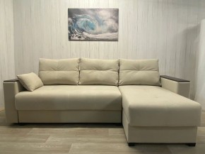 Диван угловой Комфорт-3 (НПБ+МДФ) велюр Luma 01 в Нефтекамске - neftekamsk.mebel24.online | фото
