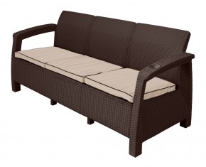 Диван Yalta Premium Sofa 3 Set (Ялта) шоколадный (+подушки под спину) в Нефтекамске - neftekamsk.mebel24.online | фото