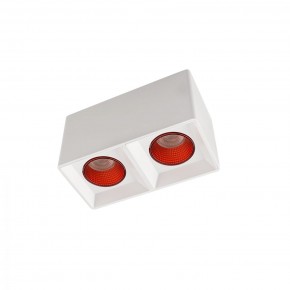 DK3085-WH+RD Светильник накладной IP 20, 10 Вт, GU5.3, LED, белый/красный, пластик в Нефтекамске - neftekamsk.mebel24.online | фото 1