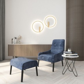 DK5035-SG Бра ROUND со светодиодом, IP20, 24W, 3000/4000/6500K, матовое золото, алюминий в Нефтекамске - neftekamsk.mebel24.online | фото