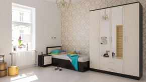 Фиеста Кровать 0900, цвет венге/дуб лоредо, ШхГхВ 93,5х203,5х80 см., сп.м. 900х2000 мм., без матраса, основание есть в Нефтекамске - neftekamsk.mebel24.online | фото 5