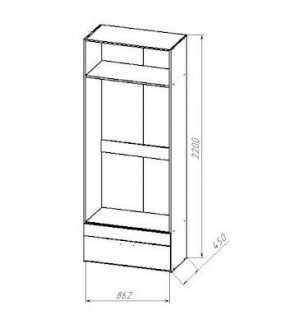 ГЕОМЕТРИЯ ГМТ.04 шкаф в Нефтекамске - neftekamsk.mebel24.online | фото 2