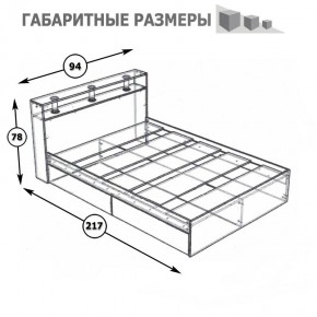Камелия Кровать 0900, цвет венге/дуб лоредо, ШхГхВ 93,5х217х78,2 см., сп.м. 900х2000 мм., без матраса, основание есть в Нефтекамске - neftekamsk.mebel24.online | фото 4