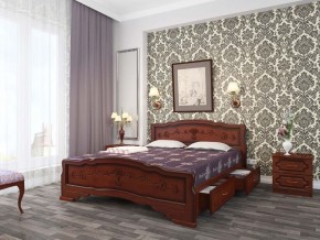 КАРИНА-6 Кровать из массива 900 (Орех) с 2-мя ящиками в Нефтекамске - neftekamsk.mebel24.online | фото