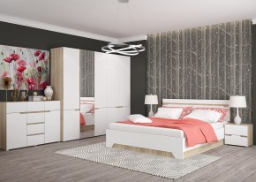 Комод 1200 АНТАЛИЯ (Сонома/Белый софт) в Нефтекамске - neftekamsk.mebel24.online | фото 3