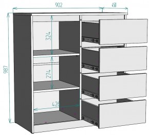 Комод Мальта K115 в Нефтекамске - neftekamsk.mebel24.online | фото 2