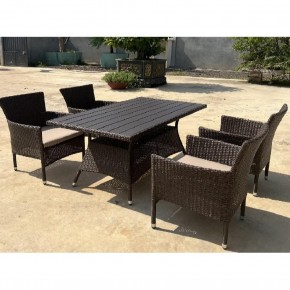 Комплект мебели из иск. ротанга AM-196B/T196 Brown 4Pcs (4+1) в Нефтекамске - neftekamsk.mebel24.online | фото 3