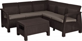 Комплект мебели угловой Корфу Релакс Сет (CORFU II RELAX SET) коричневый в Нефтекамске - neftekamsk.mebel24.online | фото 2