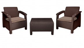 Комплект на балкон Yalta Premium Balcony Set (Ялта) шоколадный (+подушки под спину) в Нефтекамске - neftekamsk.mebel24.online | фото
