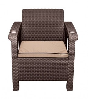 Комплект на балкон Yalta Premium Balcony Set (Ялта) шоколадный (+подушки под спину) в Нефтекамске - neftekamsk.mebel24.online | фото 5