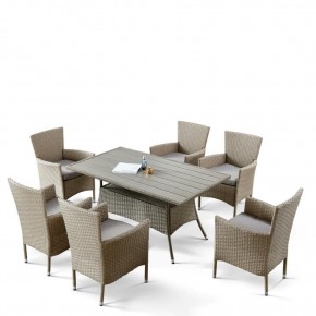 Комплект плетеной мебели AFM-195-6Pcs Beige (6+1) в Нефтекамске - neftekamsk.mebel24.online | фото 3
