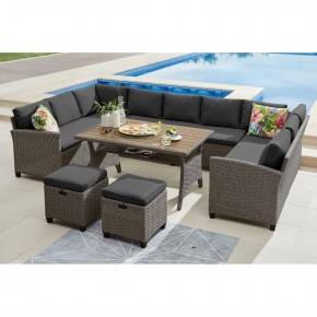 Комплект плетеной мебели AFM-370A Dark Grey в Нефтекамске - neftekamsk.mebel24.online | фото 1