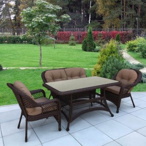 Комплект плетеной мебели T130/LV-520BB-Brown_Beige в Нефтекамске - neftekamsk.mebel24.online | фото 2