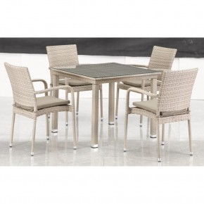 Комплект плетеной мебели T256C/Y376C-W85 Latte (4+1) + подушки на стульях в Нефтекамске - neftekamsk.mebel24.online | фото 3
