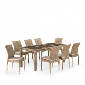 Комплект плетеной мебели T365/Y380B-W65 Light Brown (8+1) в Нефтекамске - neftekamsk.mebel24.online | фото 1