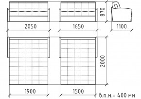 КОРАЛЛ 2 Диван БД в Нефтекамске - neftekamsk.mebel24.online | фото 2