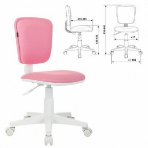 Кресло детское BRABIX "Joy MG-204W", без подлокотников, пластик белый, ткань TW, розовое, 533011 в Нефтекамске - neftekamsk.mebel24.online | фото 1