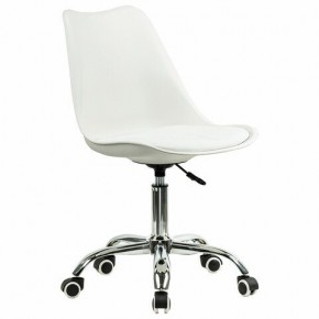 Кресло стул BRABIX "Eames MG-310 CH", хром, пластик белый, экокожа белая, 532923 в Нефтекамске - neftekamsk.mebel24.online | фото 2