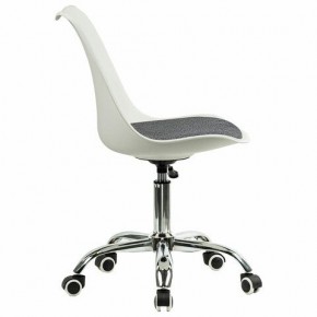 Кресло стул BRABIX "Eames MG-310 CH", хром, пластик белый, ткань серая, 532924 в Нефтекамске - neftekamsk.mebel24.online | фото 3