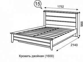 Кровать 1600 с ПМ София 15 в Нефтекамске - neftekamsk.mebel24.online | фото 3