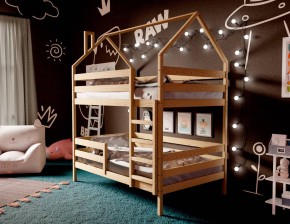 Кровать-домик двухъярусная 80*160 без покраски в Нефтекамске - neftekamsk.mebel24.online | фото 3