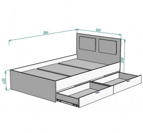 Кровать Ольга L45 (1200) 2 ящика в Нефтекамске - neftekamsk.mebel24.online | фото 2